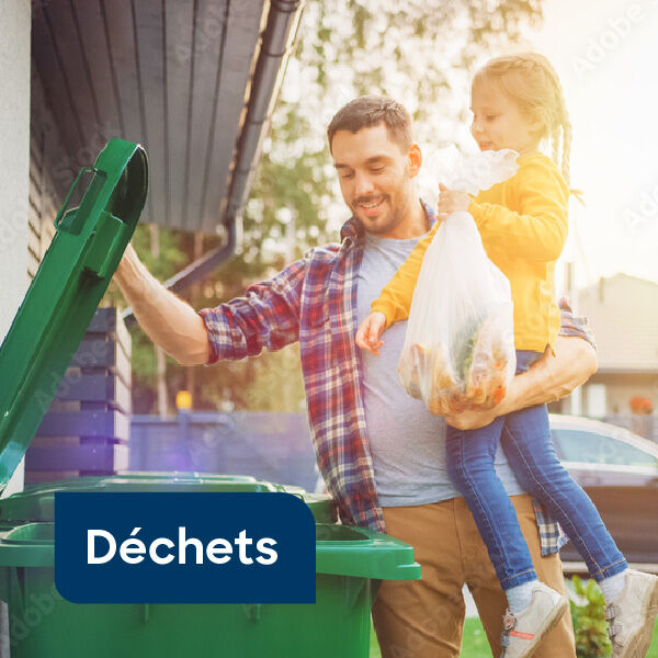 jeter vos déchets dans des sacs poubelle