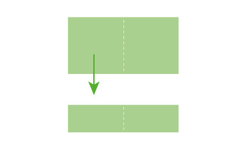 pasen servet vouwen easter bunny stap 1