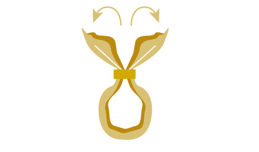 Technique de pliage oeuf de Pâques à noeud étape 6 Technique de pliage oeuf de Pâques à noeud étape 6