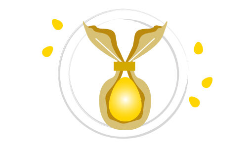 Vouwtechniek paasei met strik stap 1