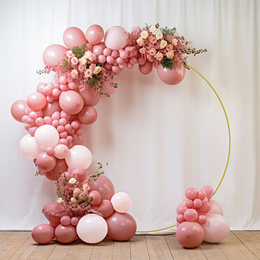 Réservoir d'hélium avec 50 ballons roses - Rose - Gaz d'hélium avec des ballons  pour