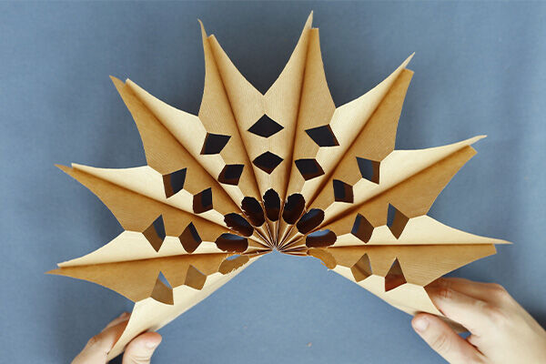 kerstwaaier maken stap 5