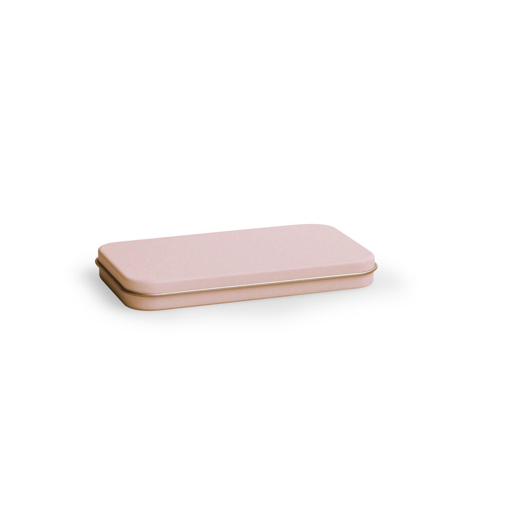 Plat Doosje Roze Metaal 11x6,2x1,3cm