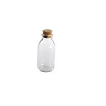 Flesje Glas + Kurk H 8,5cm Ø 4cm 80ml