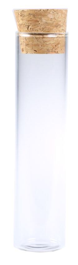 Buisje Glas + Kurk H 11cm Ø 2,5cm 12 Stuks