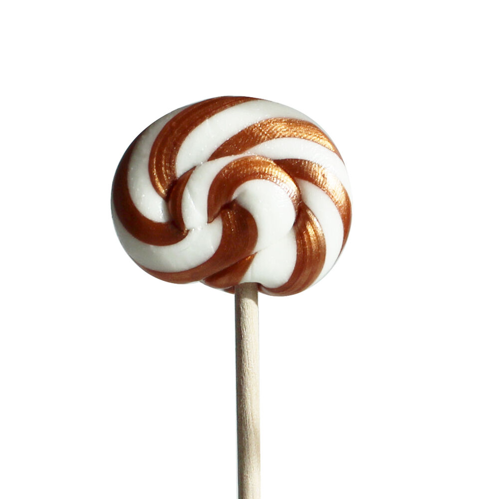 Lolly Artisanaal Wit-Koper Ø 4,5cm