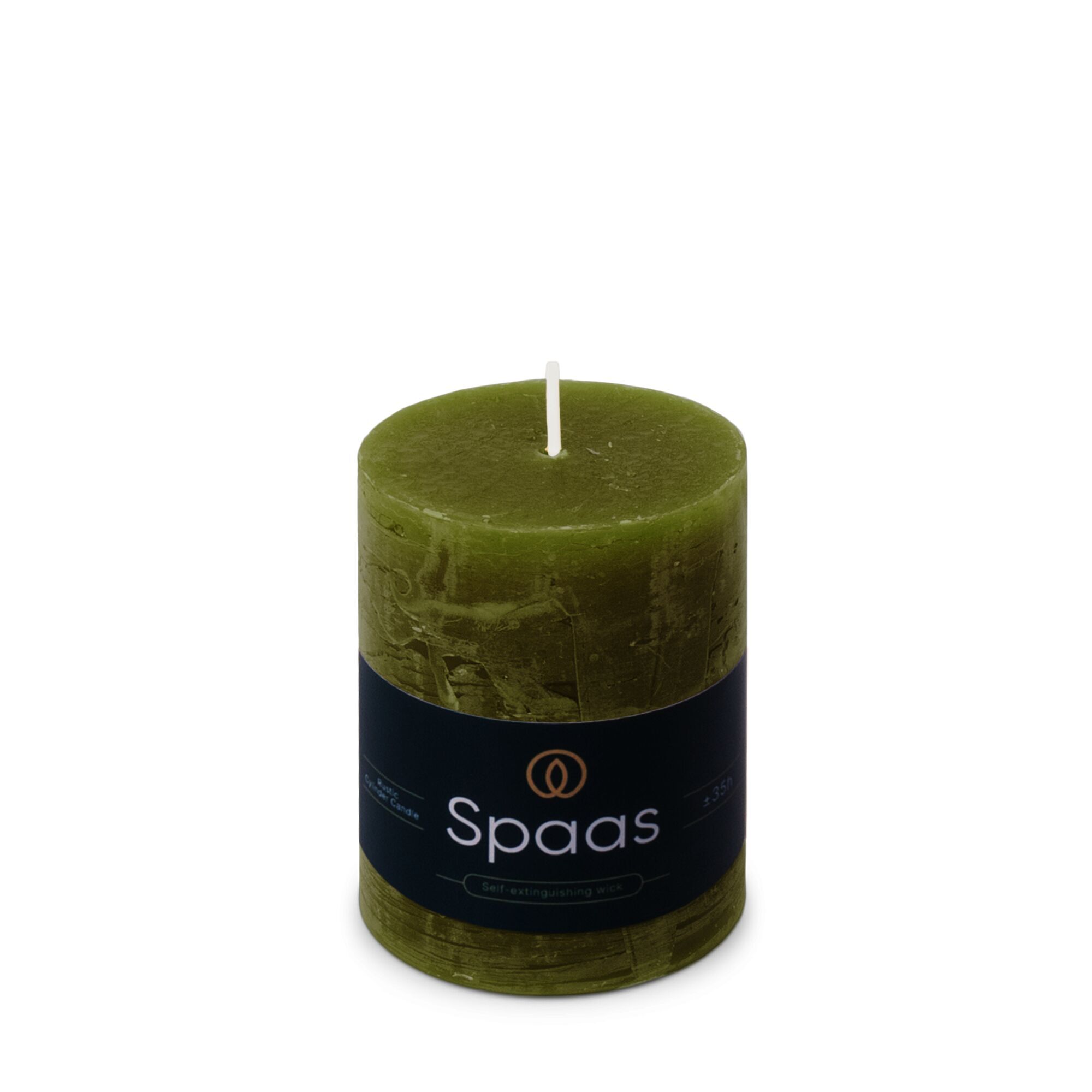 Spaas Bougie Cylindrique Ivoire - 8x20 Cm - Brûlée 100 Heures - Non Parfumée