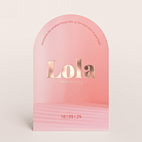 Geboortekaartje colorblocking stolp met folie