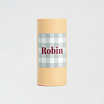 Stickers baptême à carreaux vintage