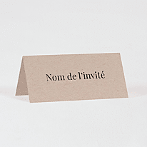 Marque place en kraft à personnaliser