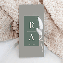 Pocketfold trouwkaart colorblocking (met droogbloemen*)