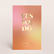 Color blocking save the datekaart met folie