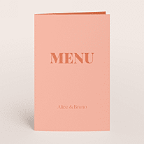 Colorblocking menukaart met foto