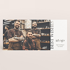 Zakelijke kerstkaart Best Wishes met foto en logo