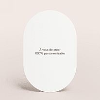 Carte vierge ovale effet mat