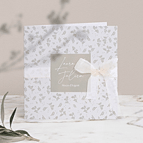 Carte invitation anniversaire brindilles et cadre