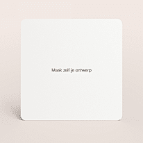 Matte blanco kaart vierkant met ronde hoeken