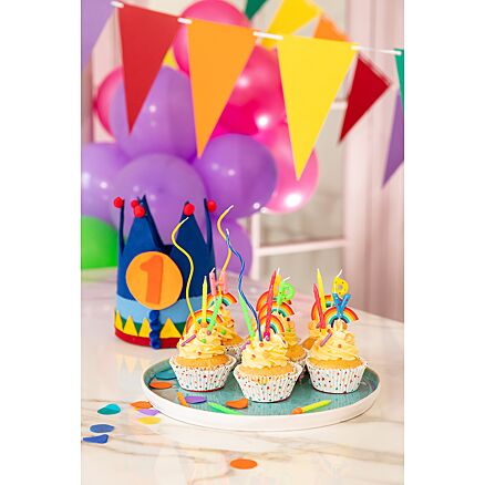 Decoration Gateau Anniversaire Or Happy Birthday Cake Topper Coeurs Étoiles  Deco Gateau Anniversaire Confetti Ballon Éventails en papier