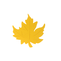 Deco Esdoornblad Diepgeel Vilt 29x40cm