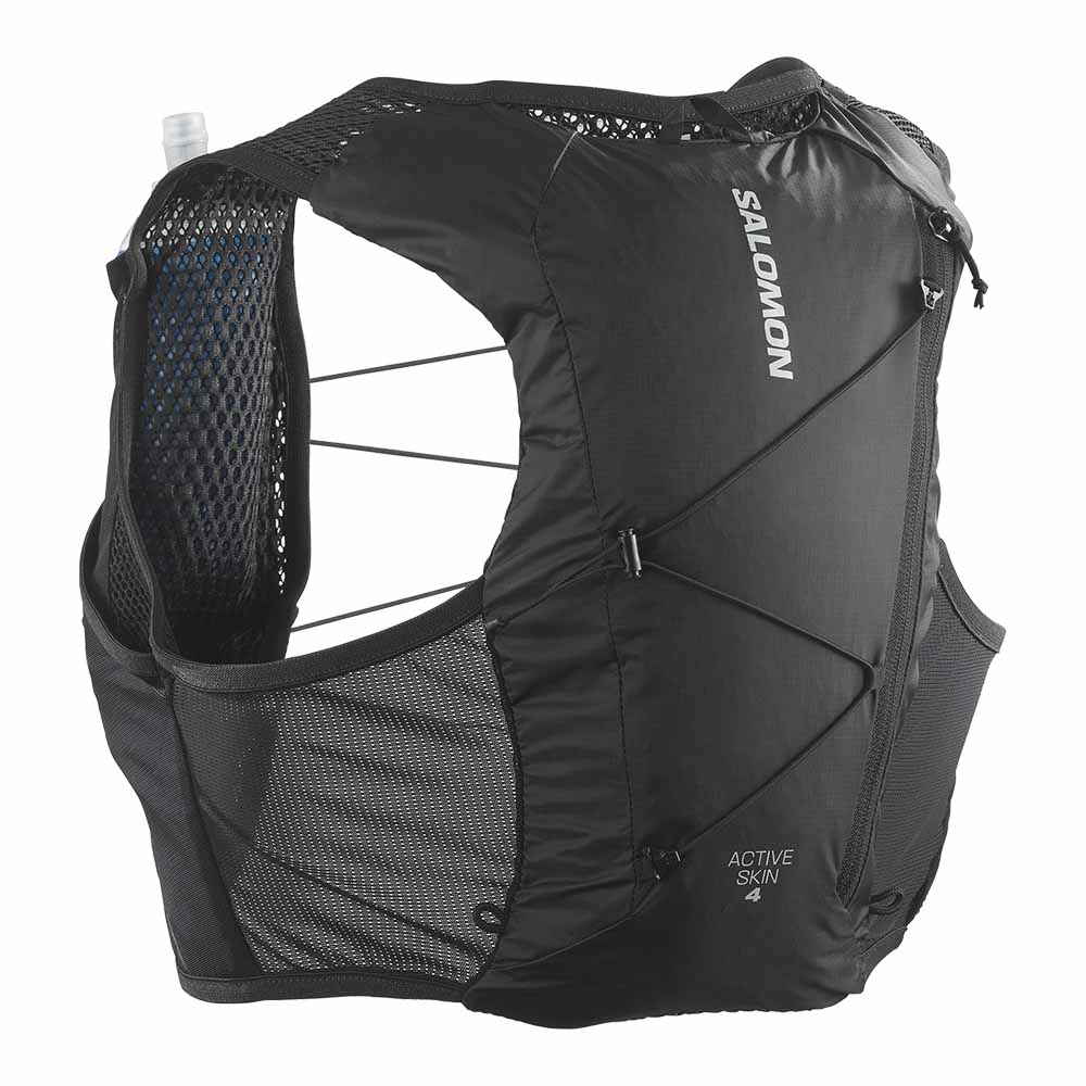 ウォーキング・ランニングウェア SALOMON ACTIVE SKIN 12 SET [LC2177400] Salomon Unisex Active Skin 12 Set - Black/Metal | Run4It