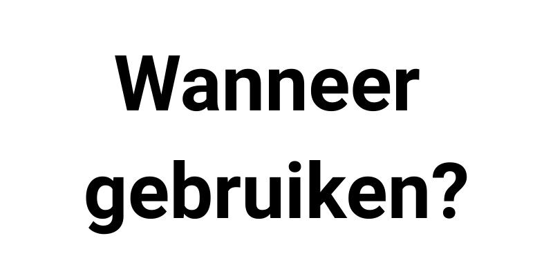 Wanneer gebruik je de Neko rig?