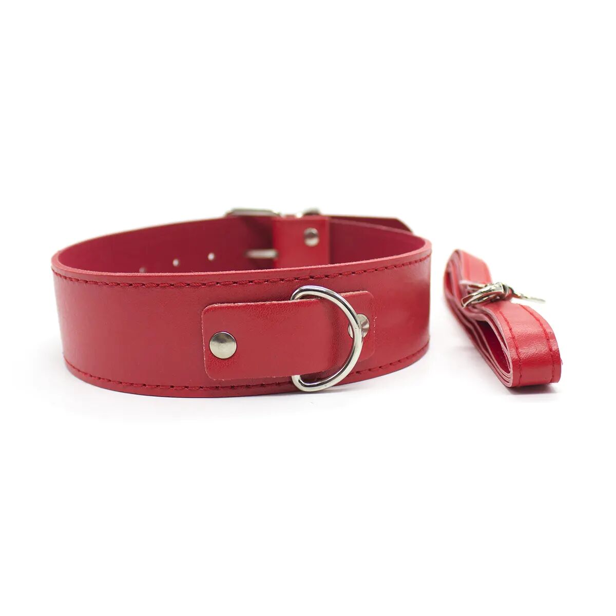 Collier Rose Avec Laisse - Taille SM, Pour Adulte, Neuf (univers BDSM/fétichisme)