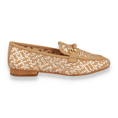 Double Heart Dames Mocassin Beige