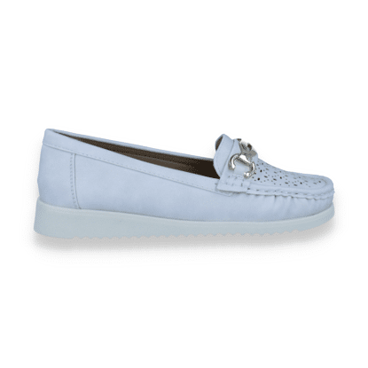 Double Heart Dames Mocassin Wit