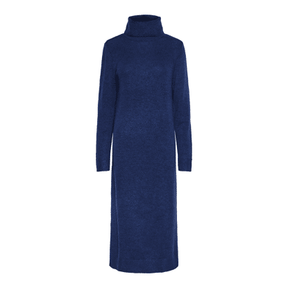 Pieces Pcjuliana Ls Rollneck Knitt Dress Blue