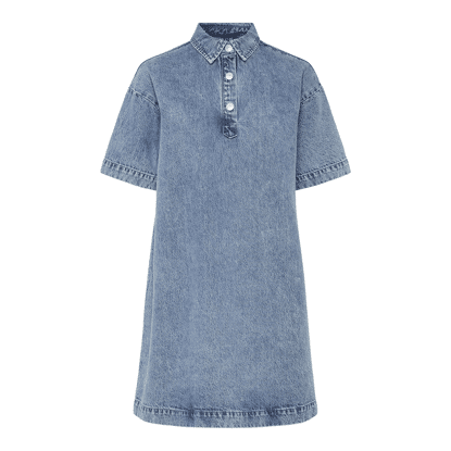 Pieces Pckenya Ss A-Shape Denim Dress Med Blue