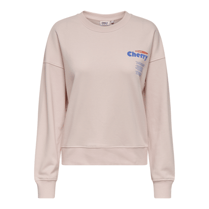 Only Onlphilea Ls Fruit O-Neck Swt Mauve Chalk Cherry