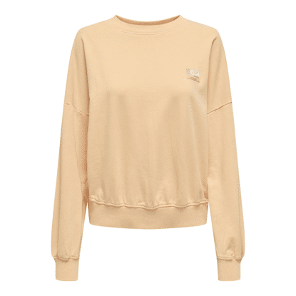 Only Onlminna Ls Washed O-Neck Caramel Cream