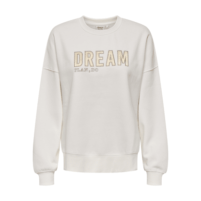 Only Onllilla Ls Satin O-Neck Swt Cloud Dancer Dream