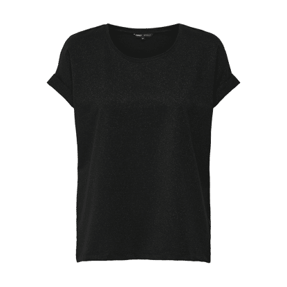 Only Onlmosterd Glitter S/s Top Black Lurex Black