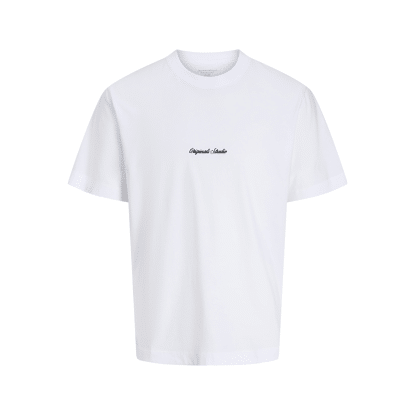 Jack&Jones Jornorrebro Emb Tee Ss Crew Neck Bright White
