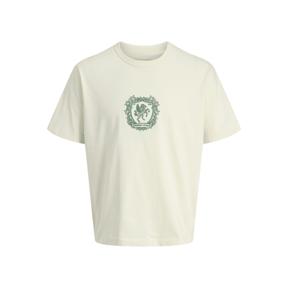 Jack&Jones Jorcambridge Emb Tee Ss Crew Neck Antique White