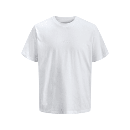 Jack&Jones Jcopoint Badge Tee Ss Crew Neck B.White