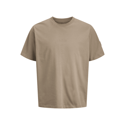 Jack&Jones Jcopoint Badge Tee Ss Crew Neck Desert Taupe