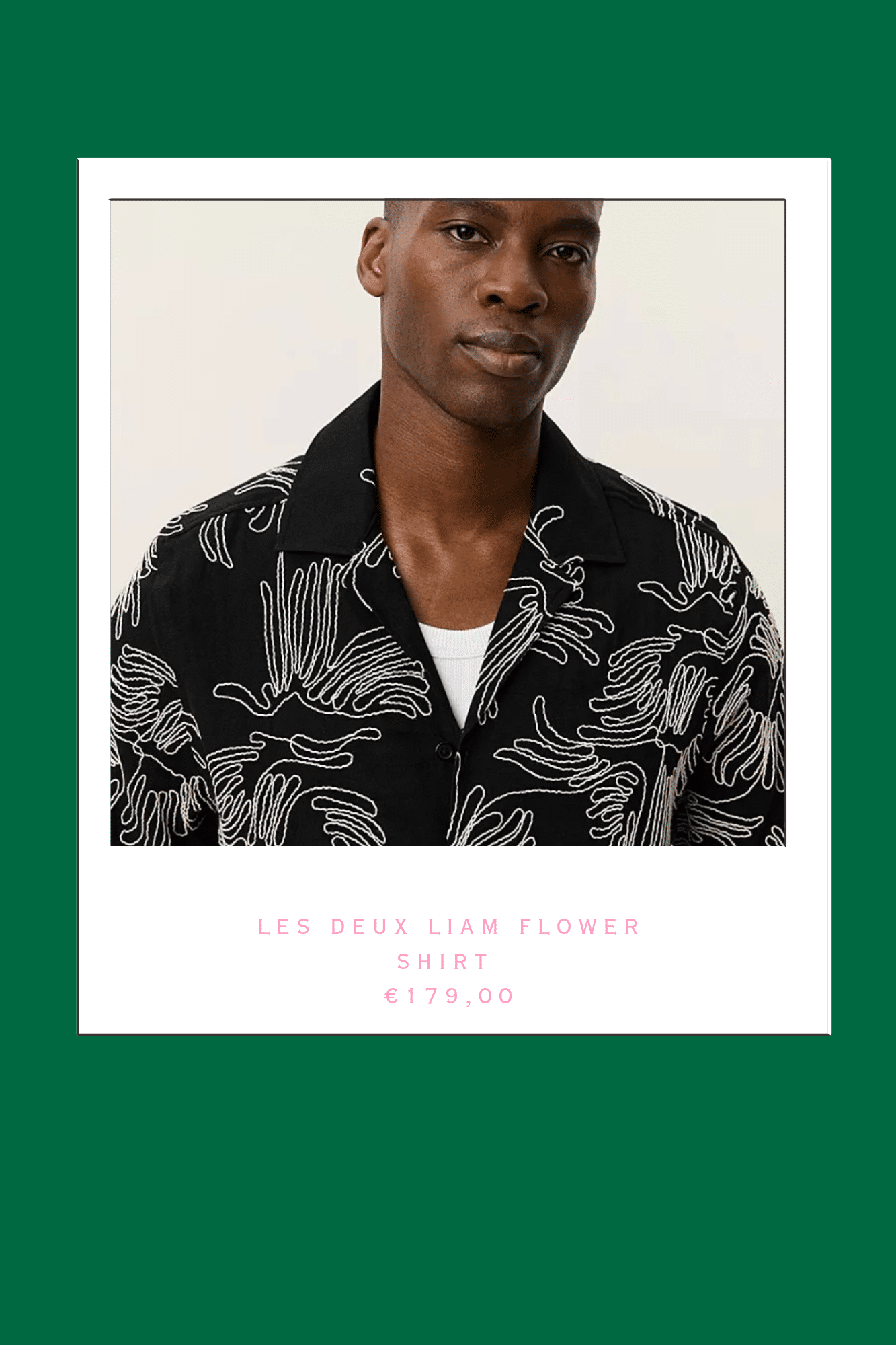 Les Deux Liam Flower Shirt Black Men 