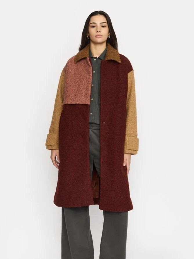 Selfhood Blocked Trenchcoat Burgundy