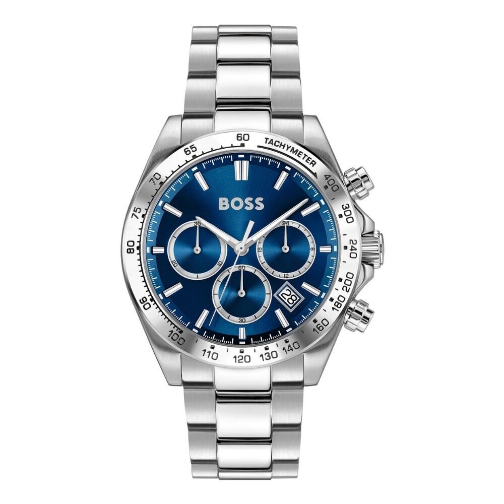BOSS Chronograaf Quartz Horloge Voor Mannen Avery Collectie - Zwarte Lederen Band 1514156