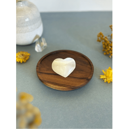 Cœur en Sélénite Blanc