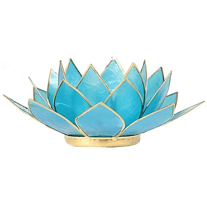 Eclairage Lotus 5ème Chakra bleu & or