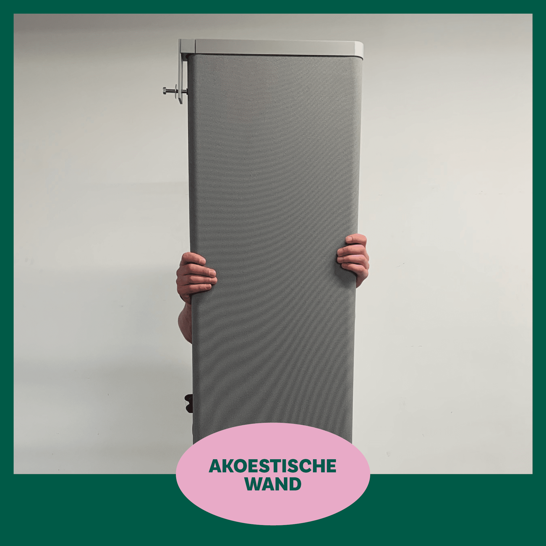 Tweedehands akoestische wand in het grijs - circulair aanbod Buroo