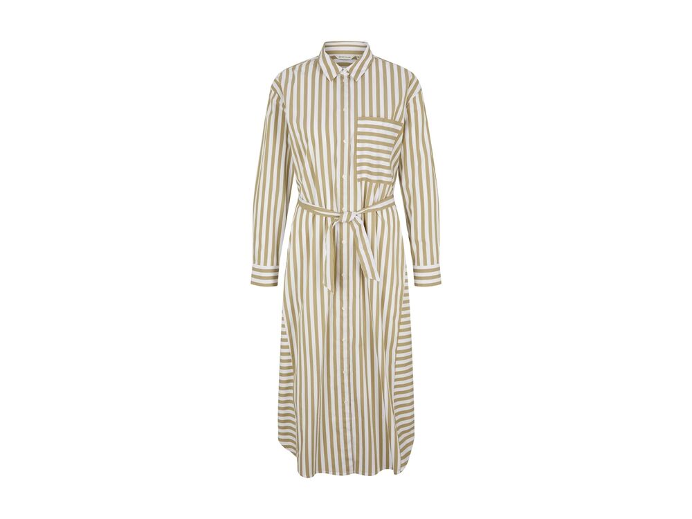 OLIVE WHITE VERTICAL STRI