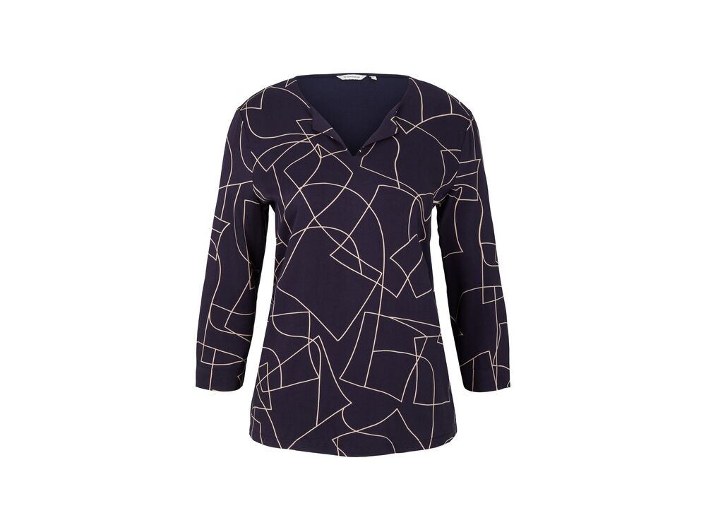 NAVY BEIGE ABSTRACT DESIG