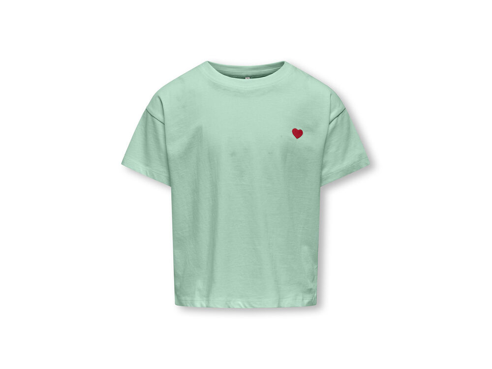 BIRDS EGG GREEN HEART EMB