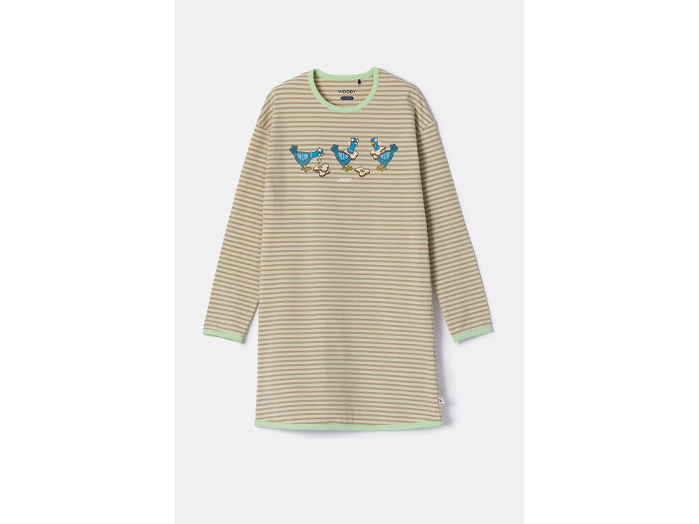 GROEN BEIGE STREEP