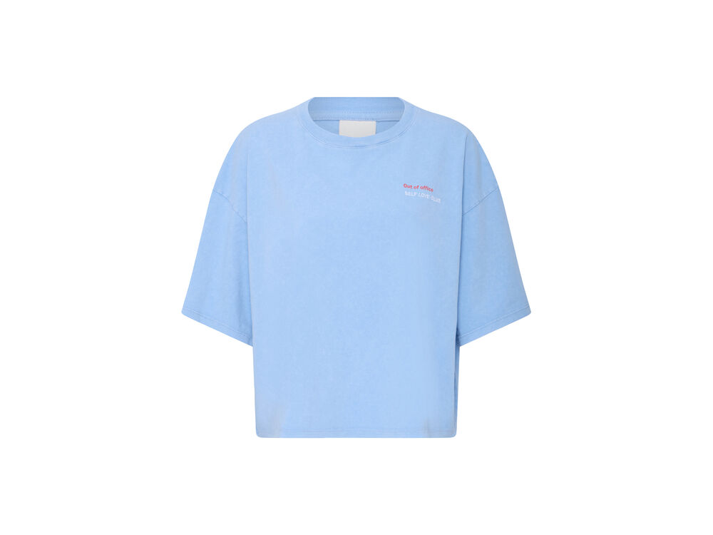 POWDER BLUE / FIERY RED