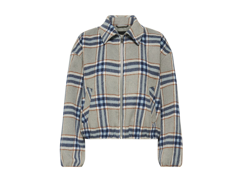 MEDIUM GREY MELANGE CHECK